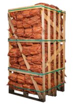 Leña de pino y abeto, saco de 22 litros, palé de 80 sacos