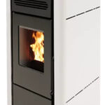 Estufa de pellets BELLEZA TITAN 15 kW, blanca